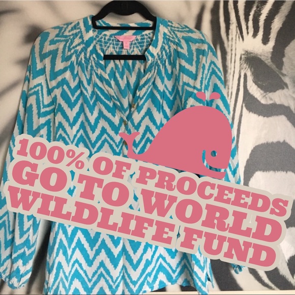 Lilly Pulitzer Tops - Lily Pulitzer Elsa chevron 100% silk top